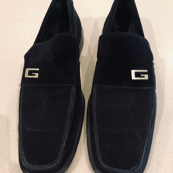 Vintage Gucci Mens black suede loafers main image 6